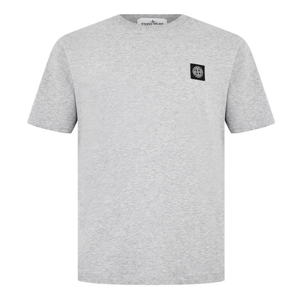 Stone Island Men'S Cotton Compass Logo Patch T-Shirt - Grey